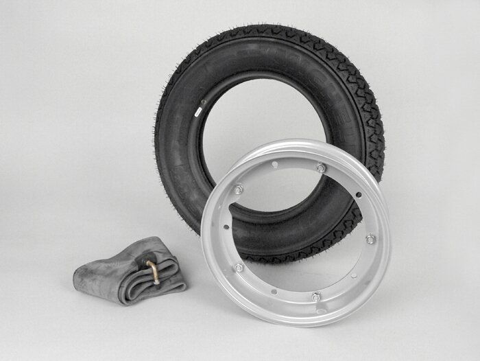 完成品 ベスパvespa150gs星型ホイール旧タイプMICHELIN 3.50-10